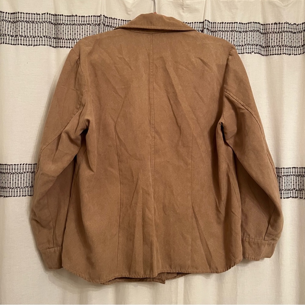 Suede Fitted Fitted Button Up Top - image 2